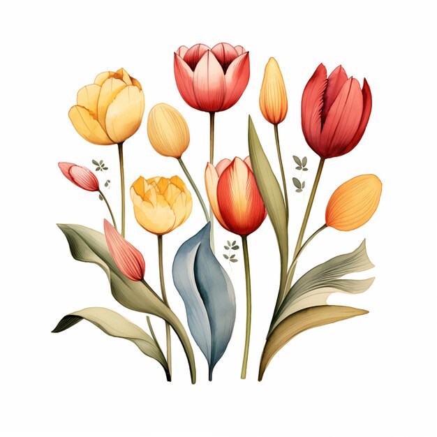 Foto clipart de tulipa