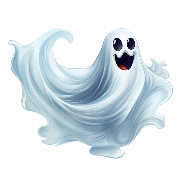 Clipart fantasma aislado en un fondo blanco