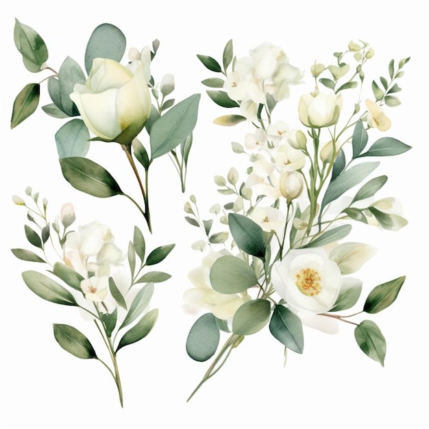 Clipart floral 30 conjunto 9