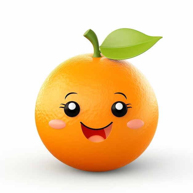 Clipart laranja em fundo branco