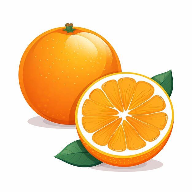 Clipart plano de color naranja