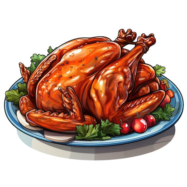 Clipart del plato de pavo de Acción de Gracias