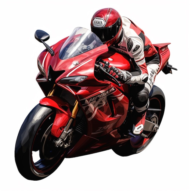 Clipart Rotes Bild des Motorrads