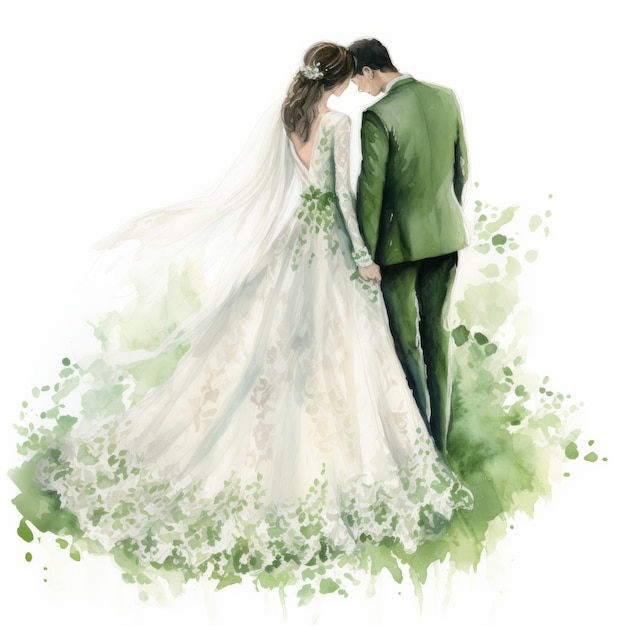 Clipe de Recepção de Casamento em Aquarela Rev e Mrs In Lace