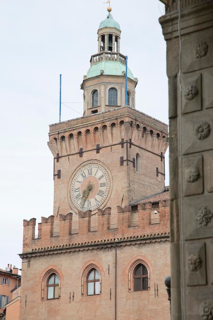 Clock Tower City Hall, Bologna, Italien