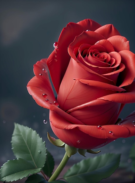 Close de uma rosa vermelha