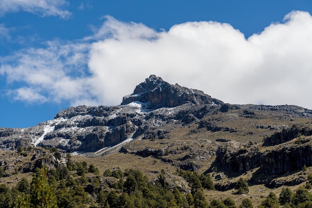 Close do vulcão iztaccihuatl no méxico