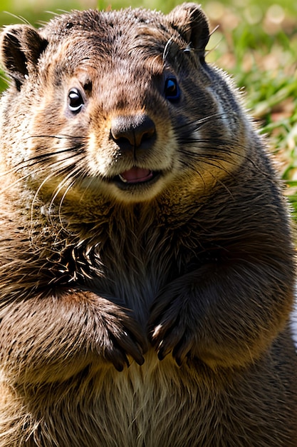 Foto close encounter groundhog day revelado em impressionante detalhe de foto de estoque