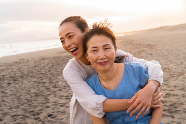 Close na família japonesa se divertindo