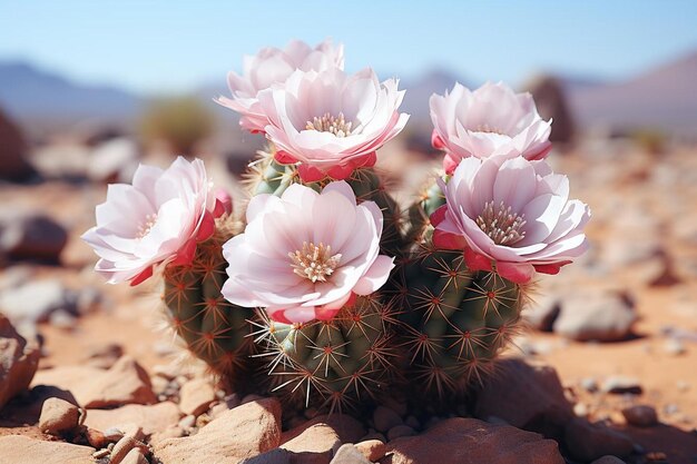 Foto close_of_a_blooming_cactus_in_a_desert_l_50jpg