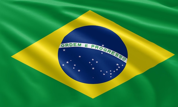 close up acenando bandeira do Brasil símbolos da bandeira do Brasil