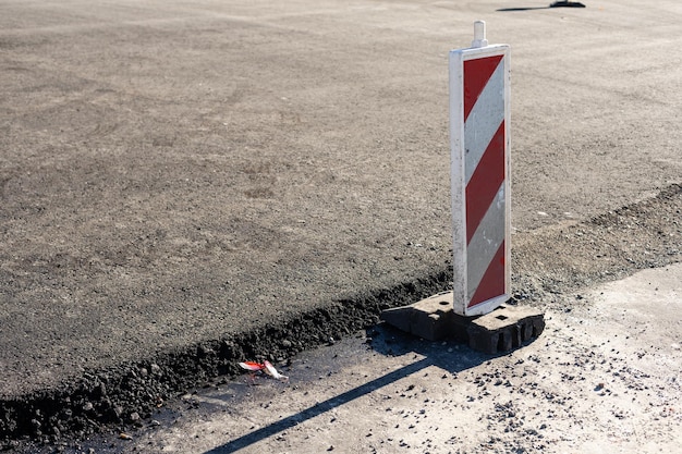 Close-up Asphalt auf der Straße im Bau.