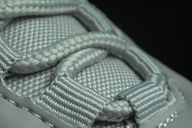 Foto close up belos atacadores sapatos padrão de fundo textura visão de fotografia macro