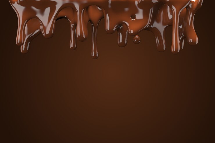 Close up Chocolate pingado na cor marrom