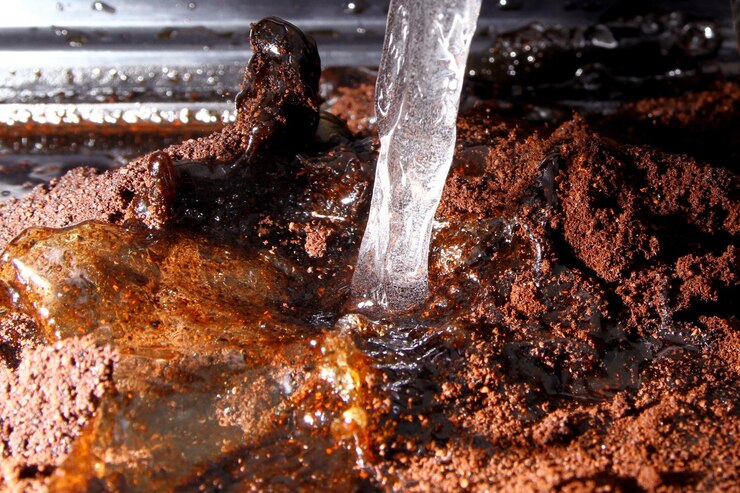 Foto close-up da água