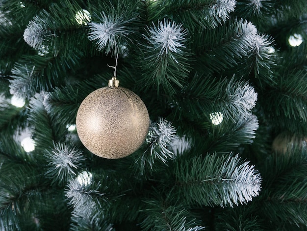 Close-up da árvore de Natal contra o céu