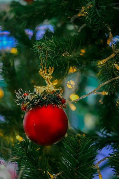 Close-up da árvore de natal
