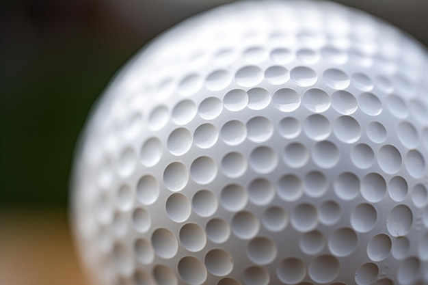 Close-up da bola de golfe