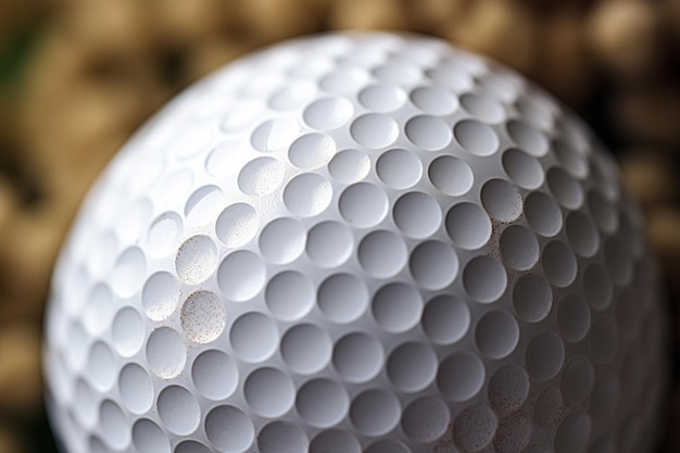 Close-up da bola de golfe