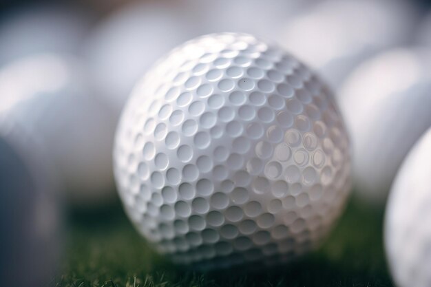 Close-up da bola de golfe