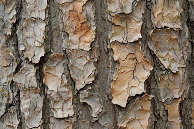 Foto close-up da casca de uma árvore de bordo de casca listrada acer capillipes também conhecida como bordo de cortiça-cobra