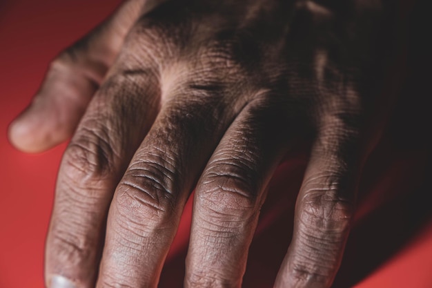 Close-up da mão humana