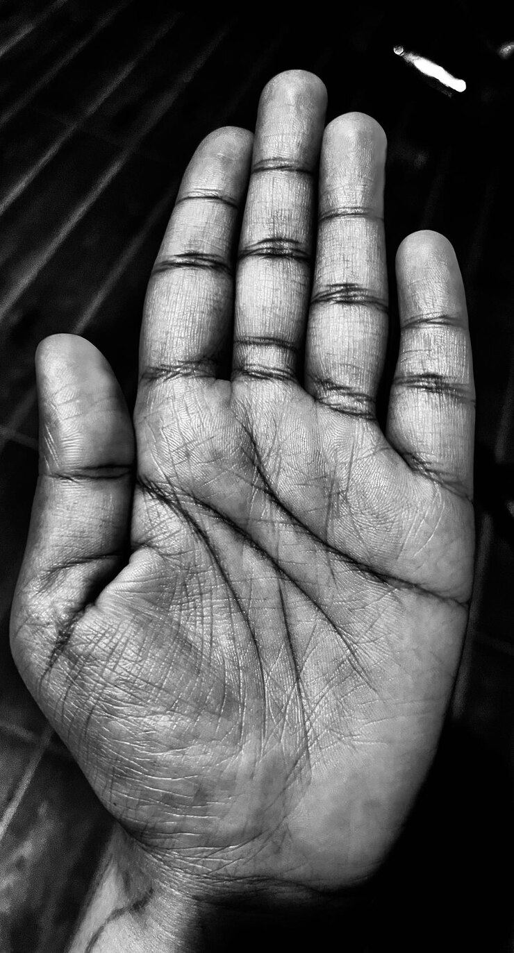 Foto close-up da mão humana