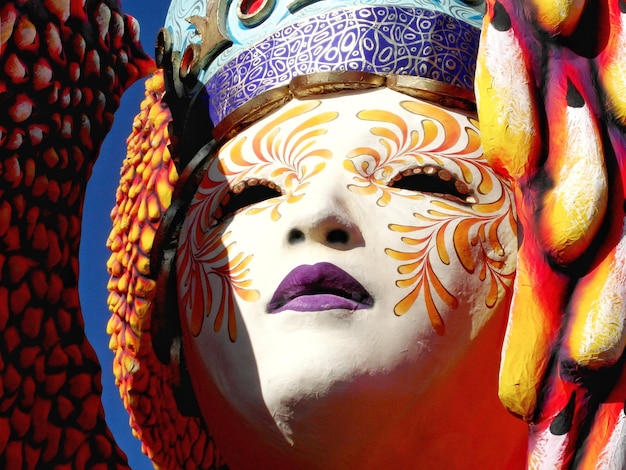Close-up da máscara