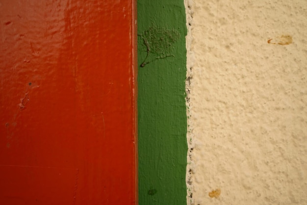 Foto close-up da parede vermelha