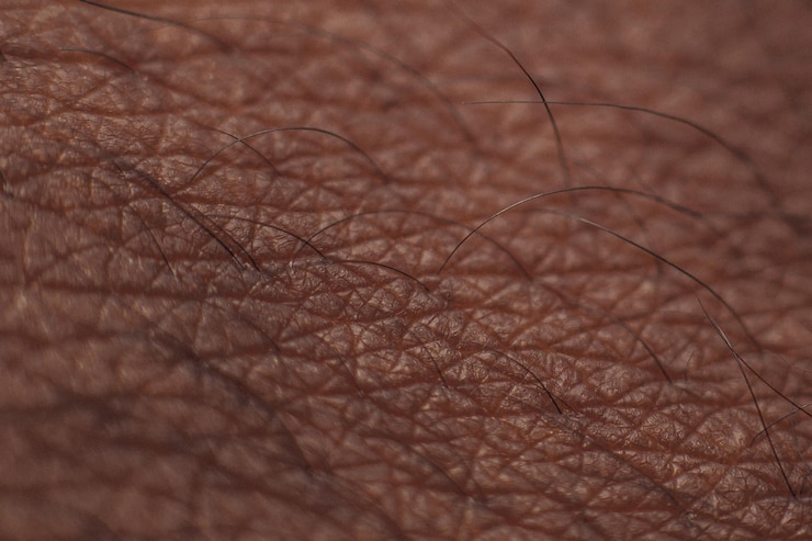 Foto close-up da pele humana
