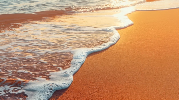 Close-up da praia de areia do mar Paisagem panorâmica da praia Inspiração da praia tropical Horizonte da paisagem marinha