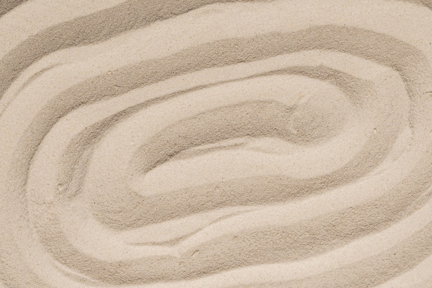 Close up da textura da areia. Fundo de areia. Vista do topo.