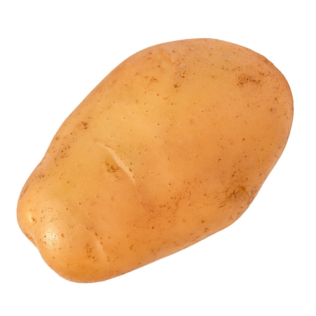 Close up das batatas isolado. vegetais em fundo branco.