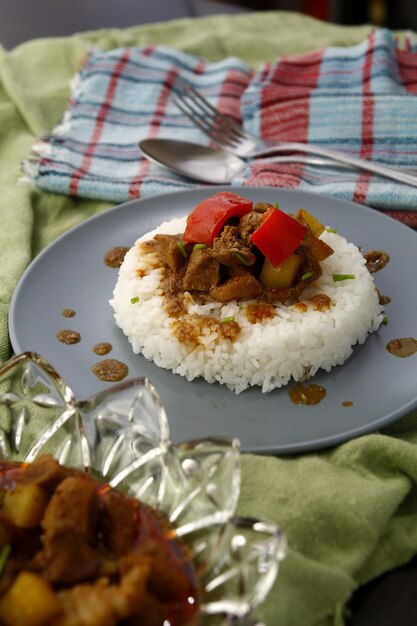 Foto close-up de alimentos na mesa