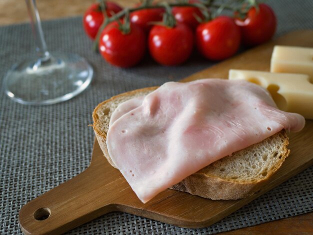 Foto close-up de alimentos na mesa