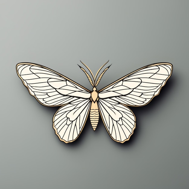 Close-up de asas de borboleta em fundo sólido