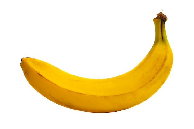 Close-up de banana contra fundo branco