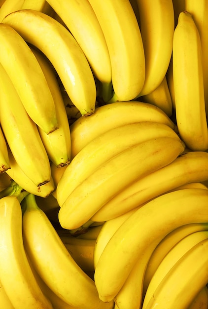 Close-up de bananas amarelas frescas
