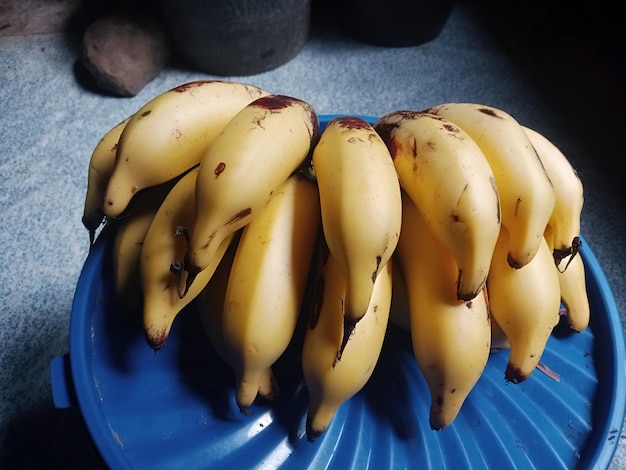 Foto close-up de bananas em prato