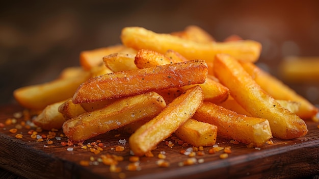 Close-up de batatas fritas ou chips de batata para publicidade comercial