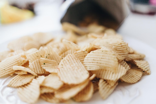 Close-up de batatas fritas