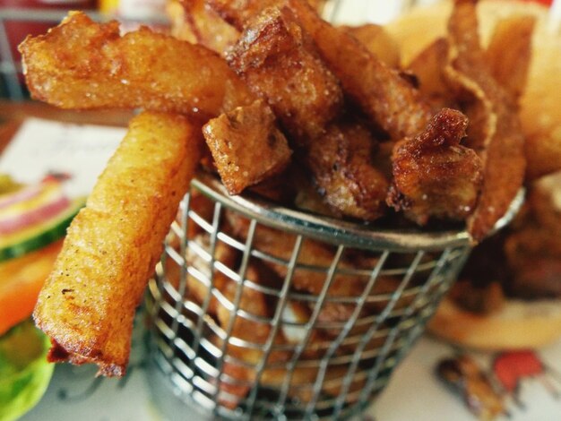 Foto close-up de batatas fritas