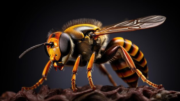 Close-up de Bee on Rock