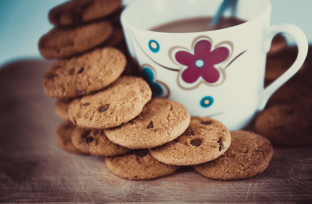 Close-up de biscoitos na mesa