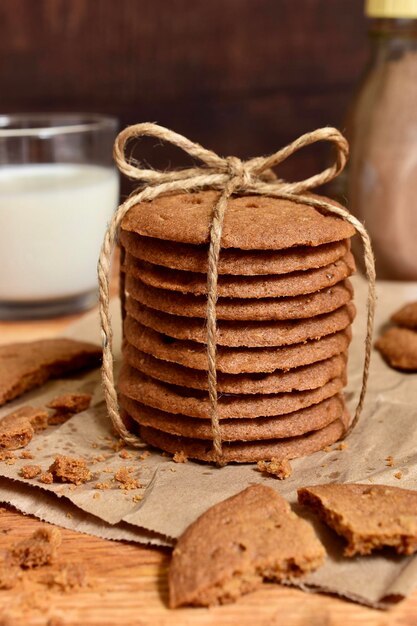 Close-up de biscoitos na mesa