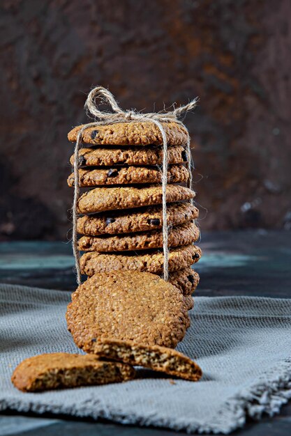 Foto close-up de biscoitos na mesa