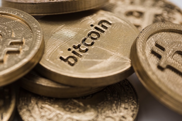 Close-up, de, bitcoins