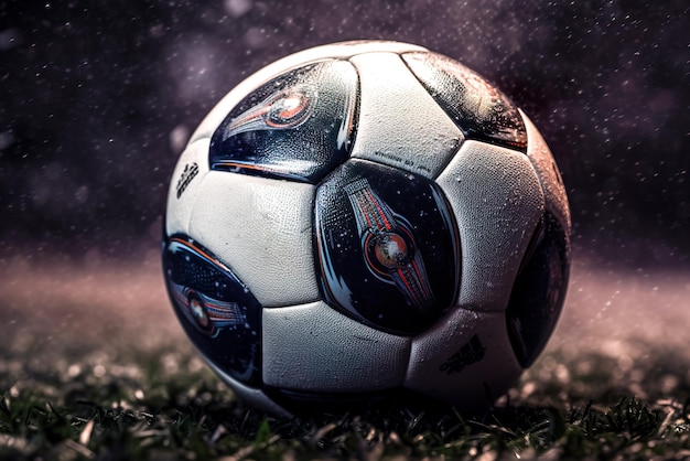 Close-up de bola de futebol Inteligência Artificial Gerativa