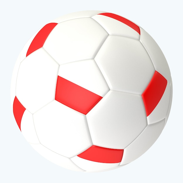 Close-up de bola vermelha contra fundo branco