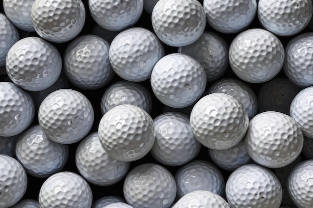 Foto close-up de bolas de golfe